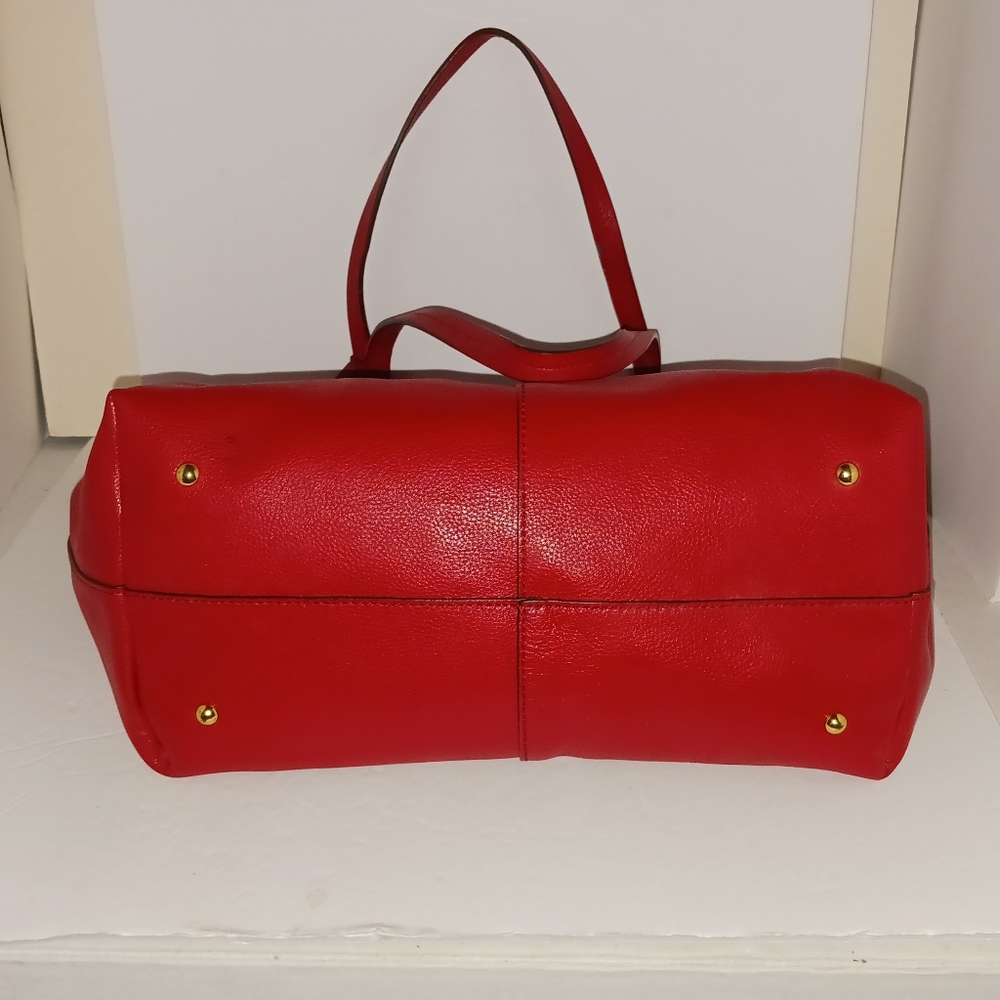 Ralph Lauren Red Leather "Crawley" Tote Bag - Picture 5 of 10